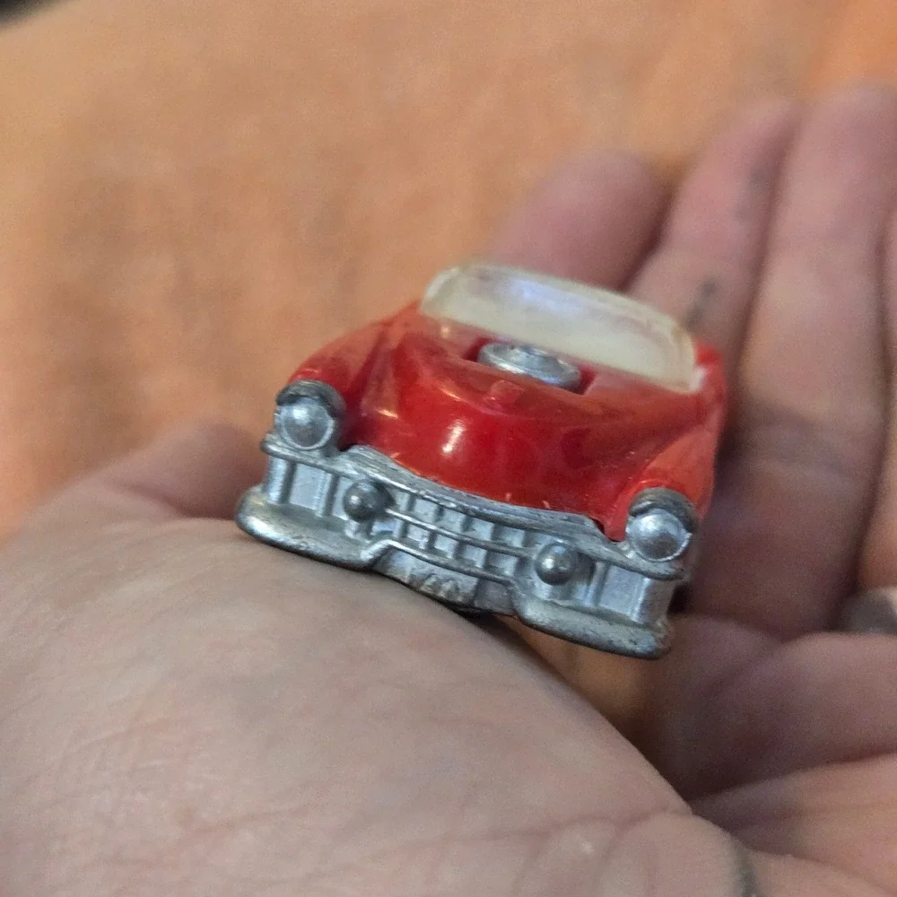 VTG Hot Wheels 1953 Cadillac Eldorado Toy Car Red Convertible White Wall Diecast